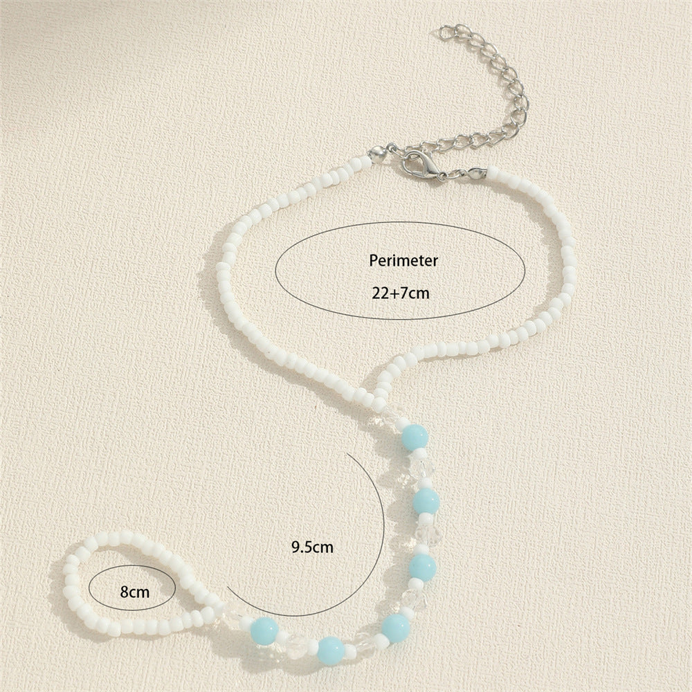 Beach Style Handmade Beaded Anklet