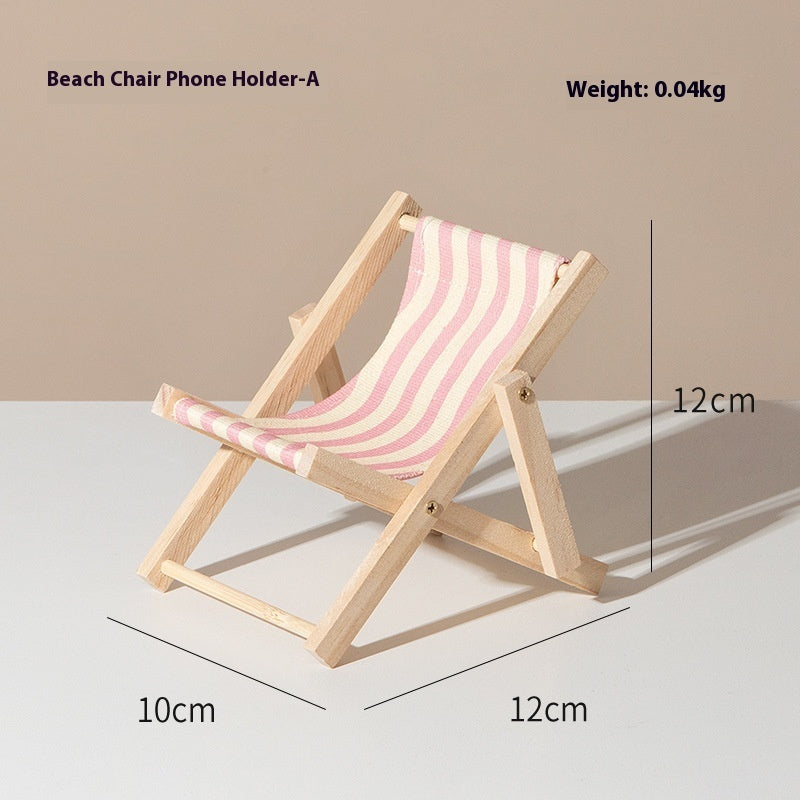 Beach Chair Mobile Phone Bracket Miniature Doll Accessories