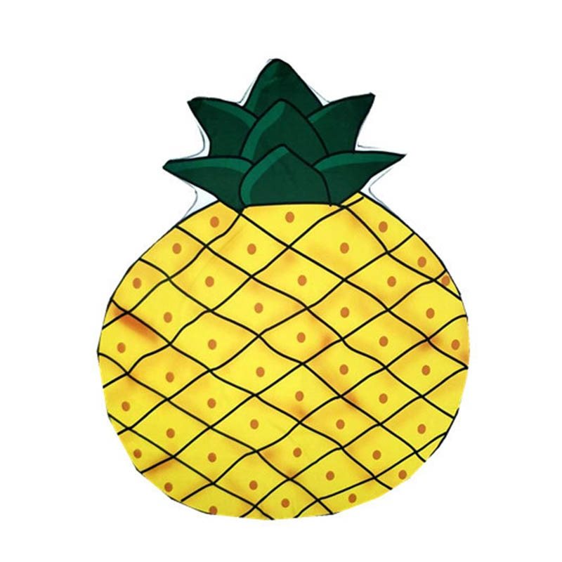 Round Beach Towel-Fun Food Print