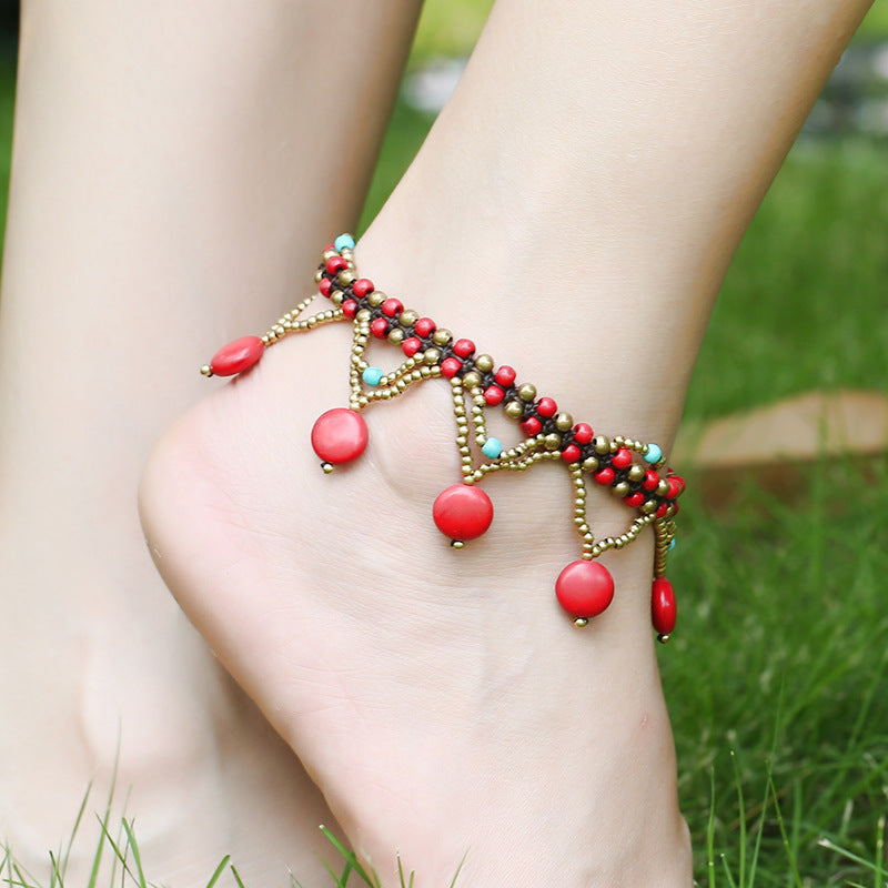 Beach Boho Turquoise Anklet