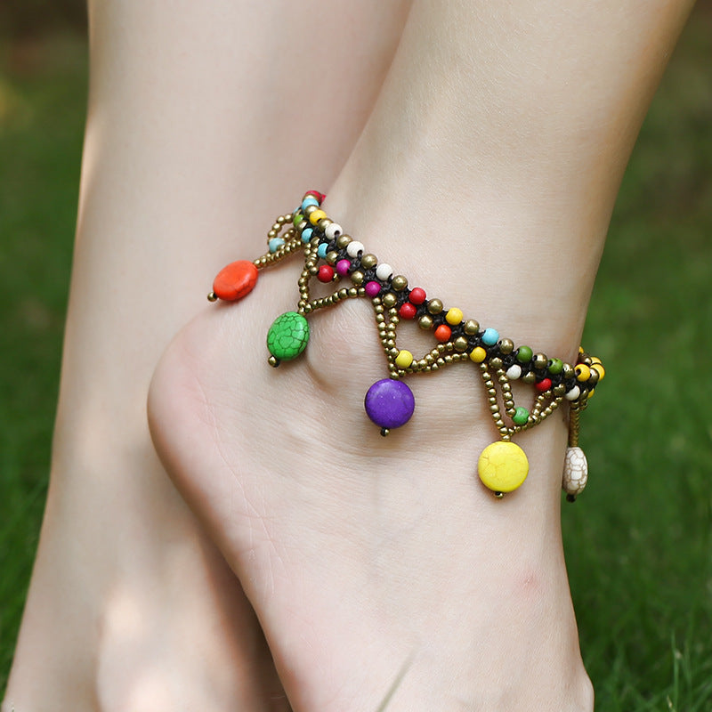 Beach Boho Turquoise Anklet