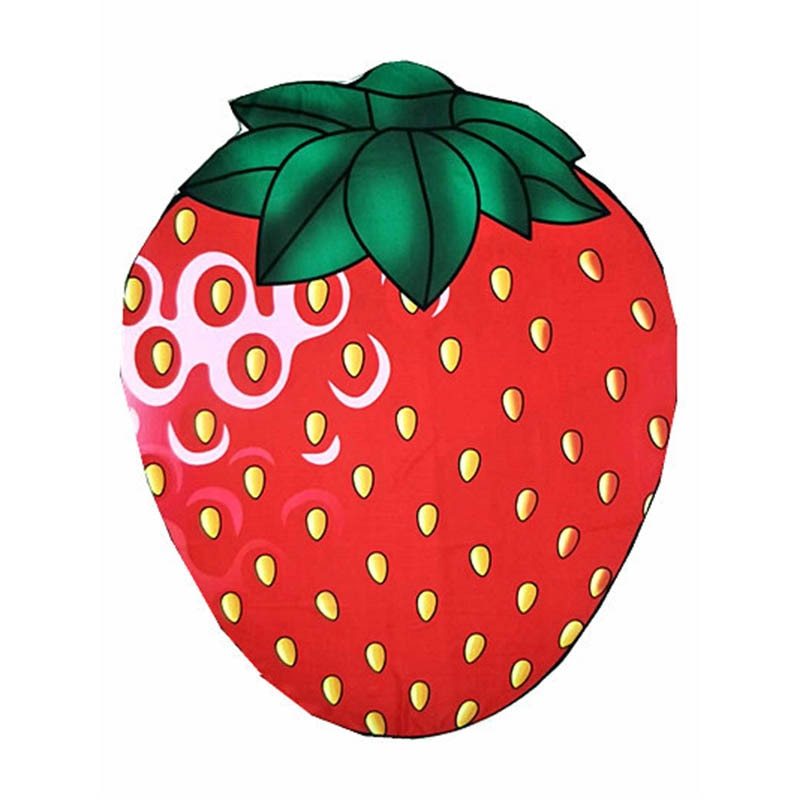 Round Beach Towel-Fun Food Print