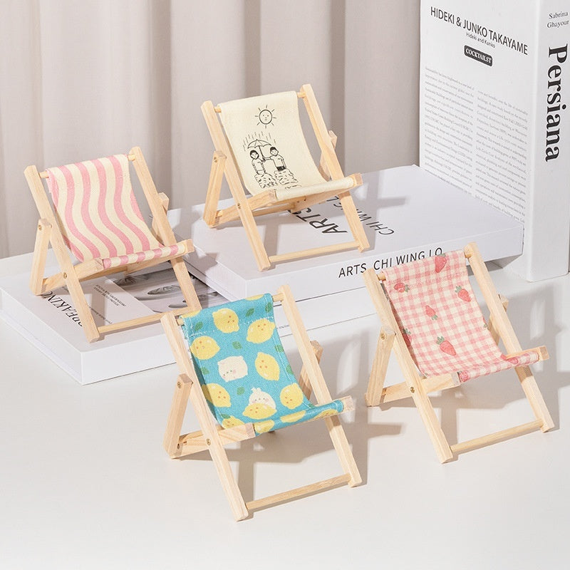 Beach Chair Mobile Phone Bracket Miniature Doll Accessories