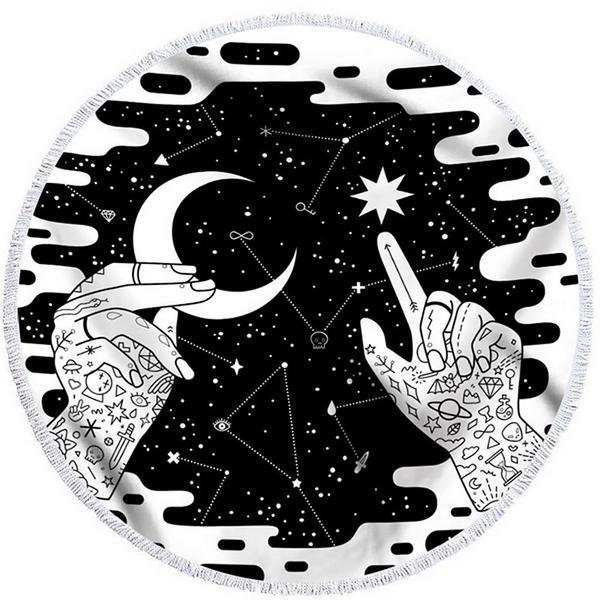 Round Fringed Beach Towel