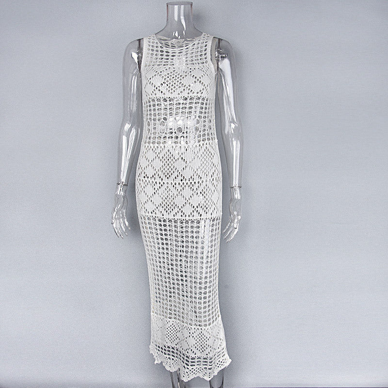 Knitted Hollow Bikini Cover Up Dress
