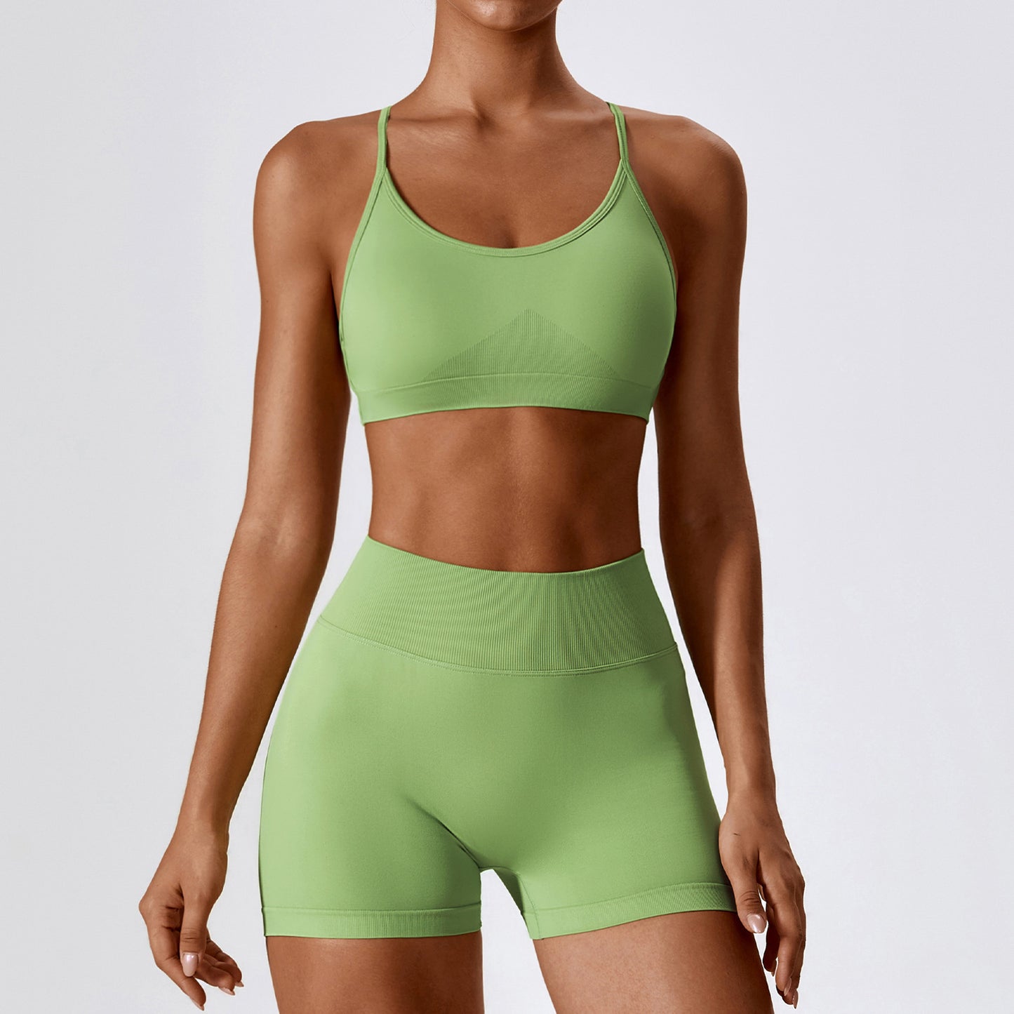 Seamless Yoga Bra & Shorts
