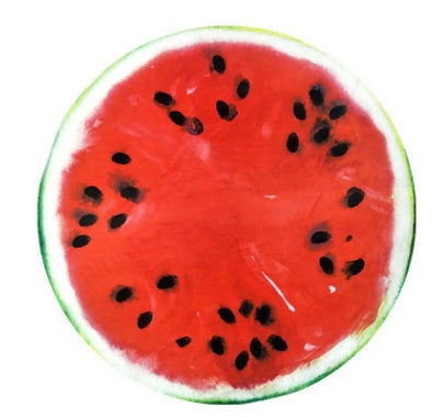 Round Beach Towel-Fun Food Print