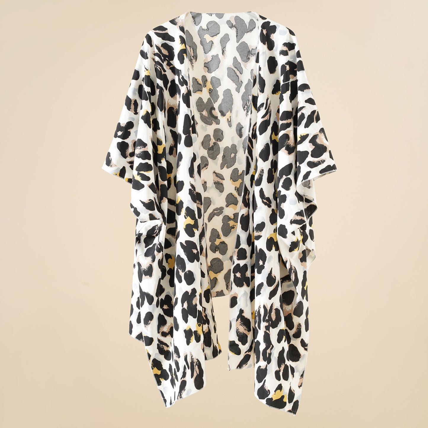 Loose Plus Size Leopard Bikini Cover Up