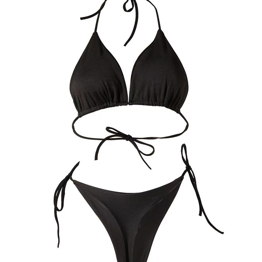 Lace-up Bikini With Padding