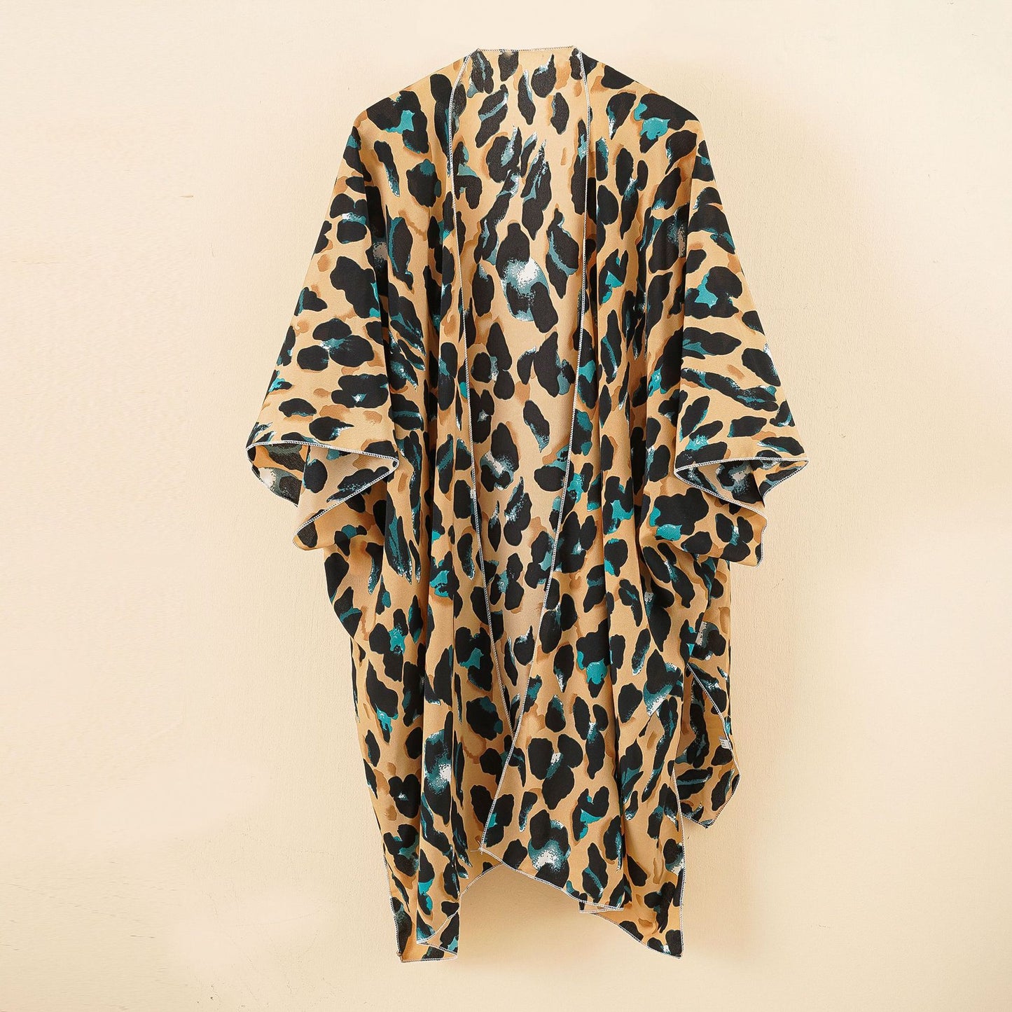 Loose Plus Size Leopard Bikini Cover Up