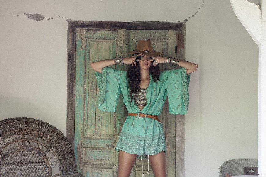 Bikini cover up kimono