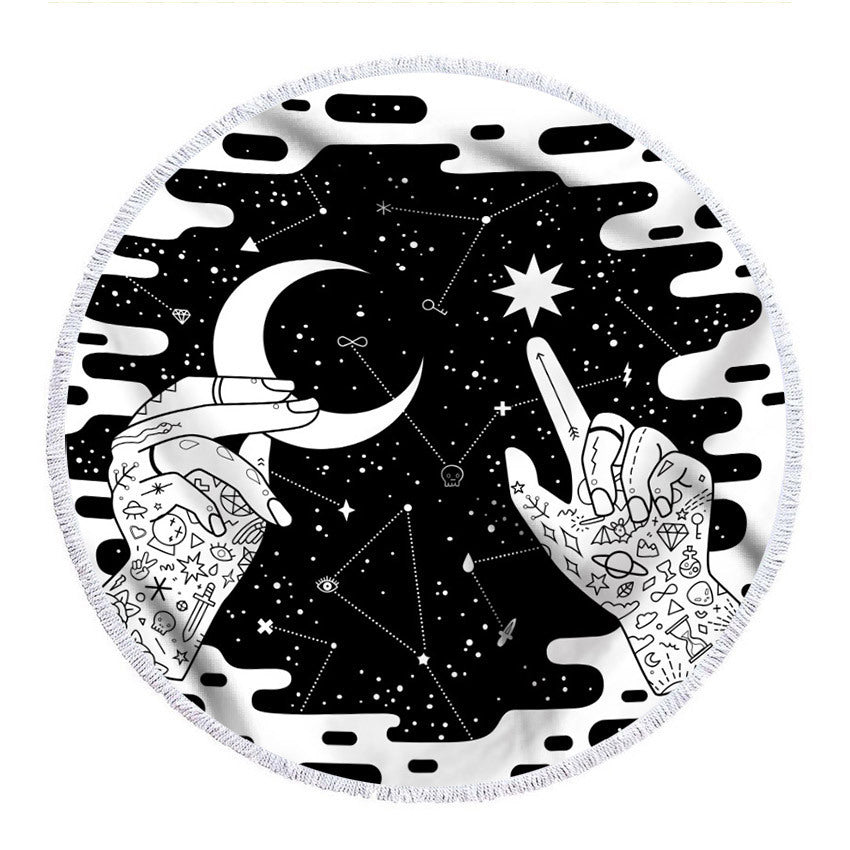 Round Fringed Beach Towel