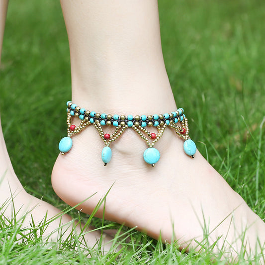 Beach Boho Turquoise Anklet