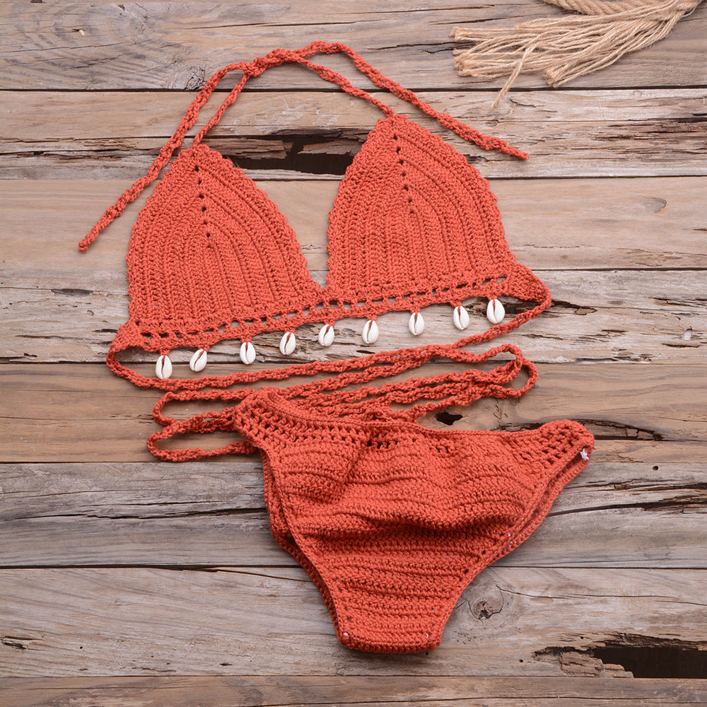 Hollow Shell Top Bikini