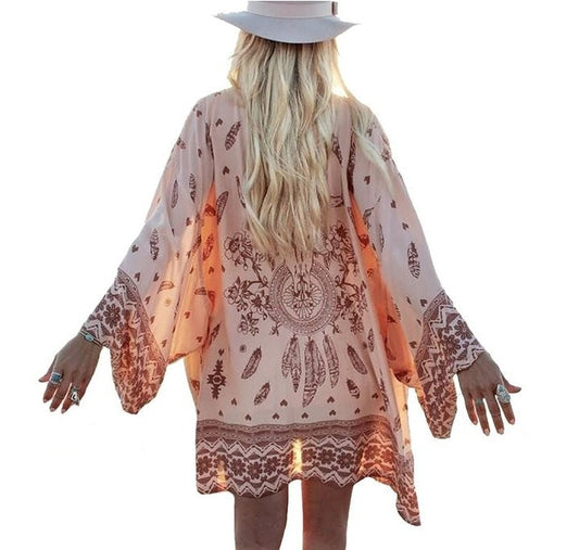 Bikini cover up kimono