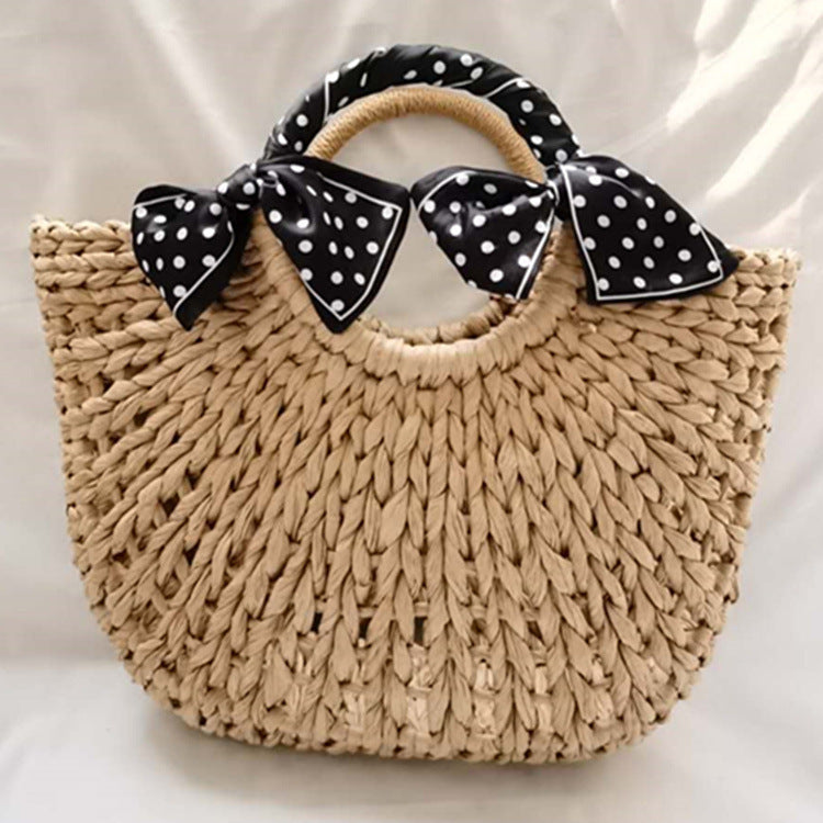 Summer Beach Bag With Handle Scarf