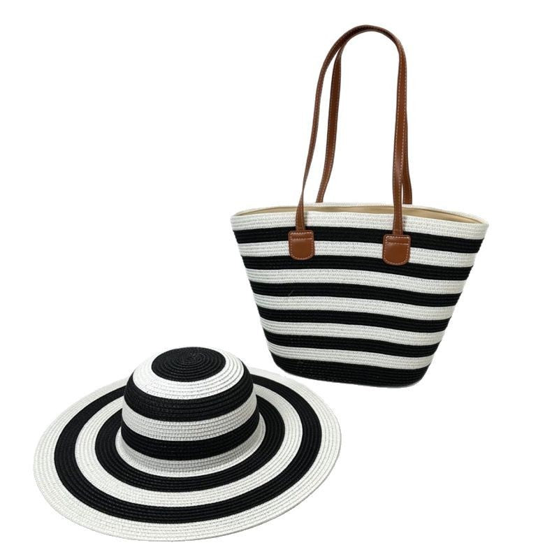 Beach Sun Hat & Shoulder Bag