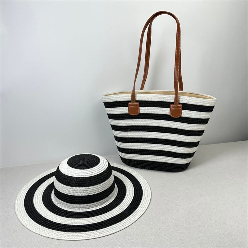 Beach Sun Hat & Shoulder Bag