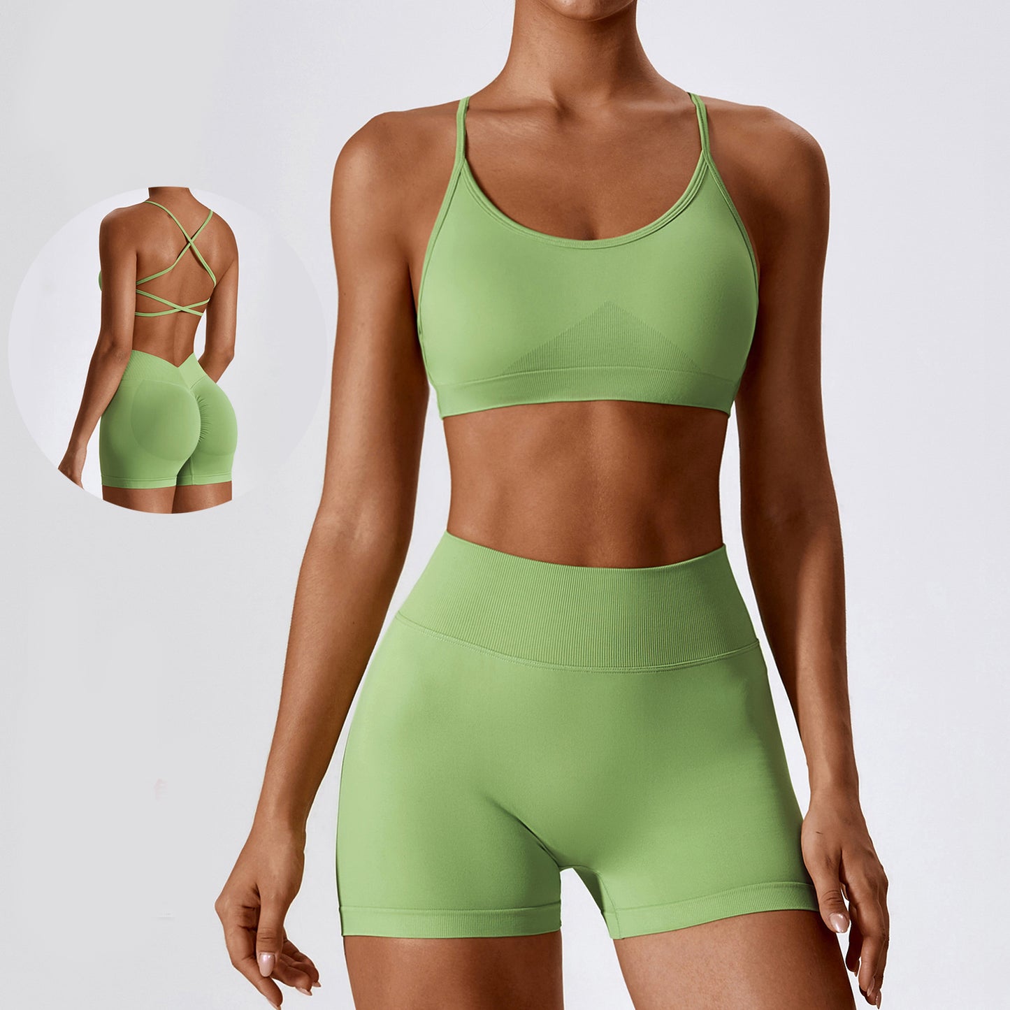 Seamless Yoga Bra & Shorts