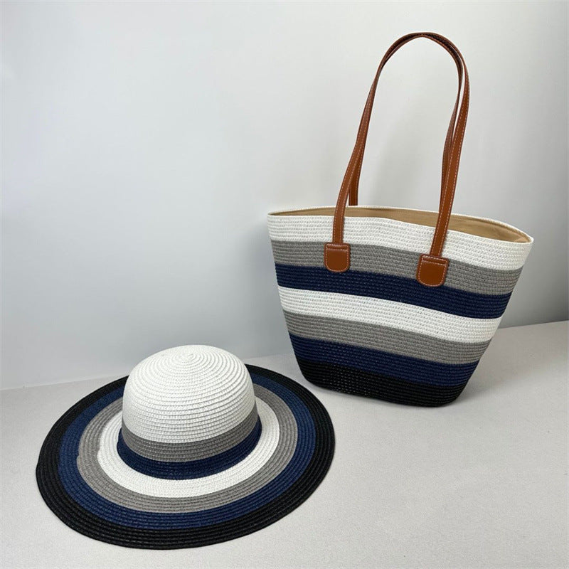 Beach Sun Hat & Shoulder Bag