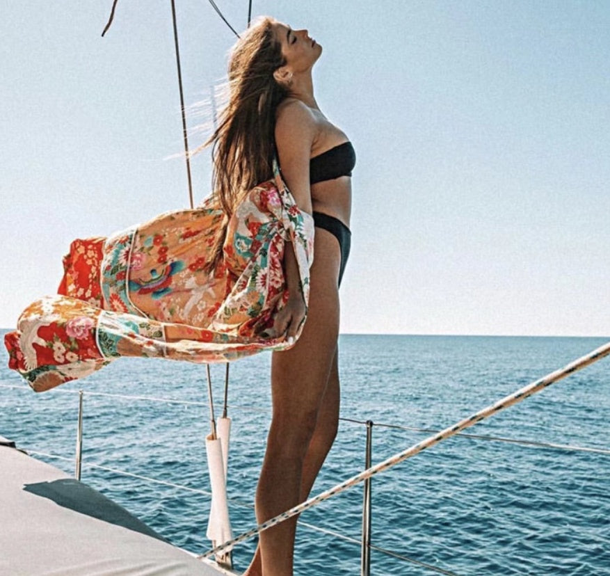 Chiffon Printing Loose Style Bikini Cover Up