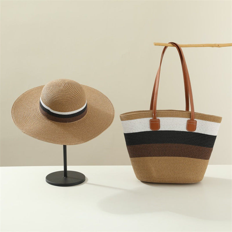 Beach Sun Hat & Shoulder Bag