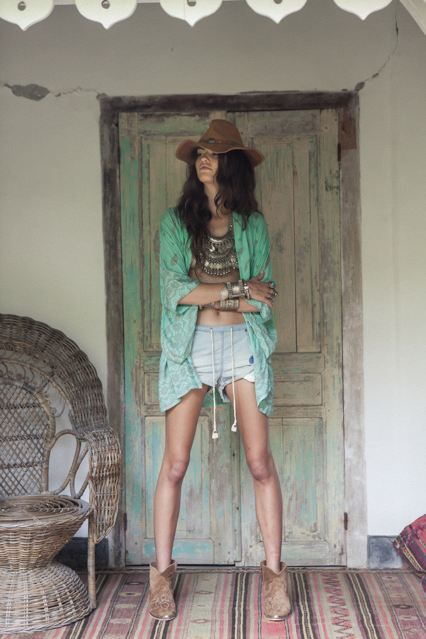 Bikini cover up kimono