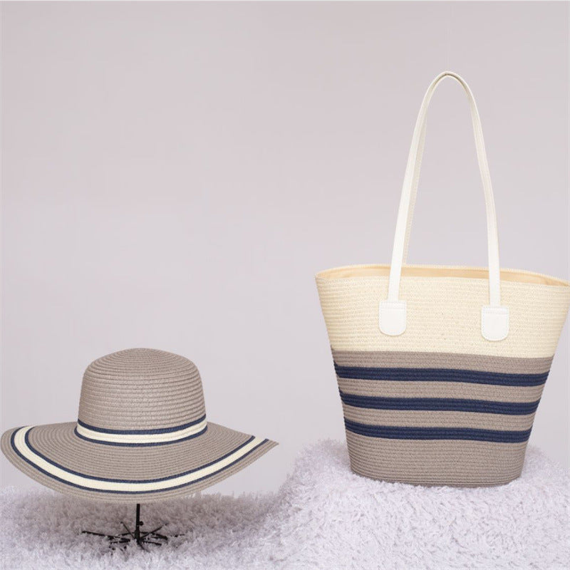 Beach Sun Hat & Shoulder Bag