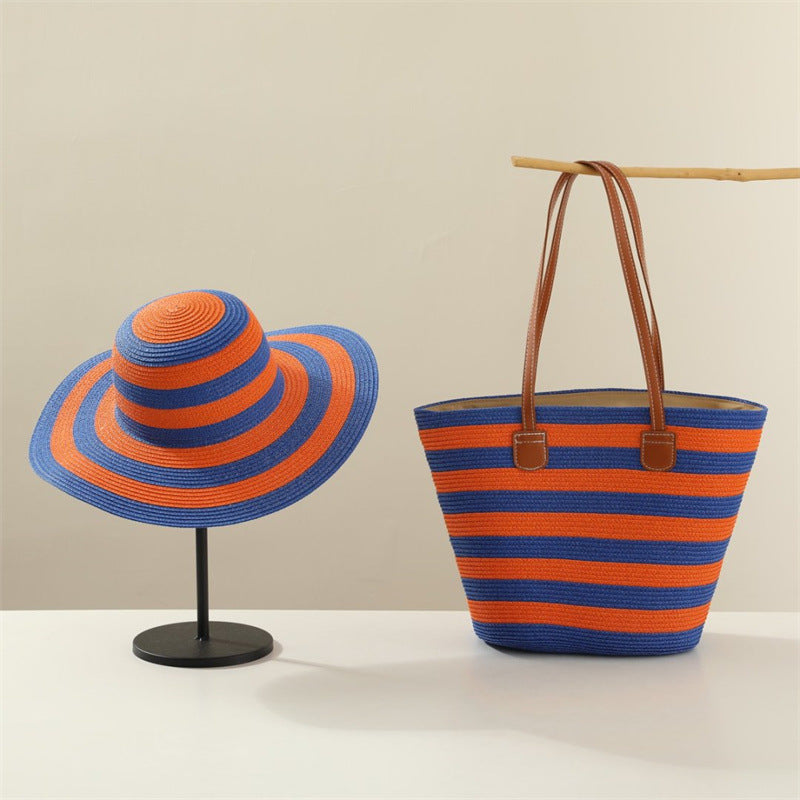 Beach Sun Hat & Shoulder Bag