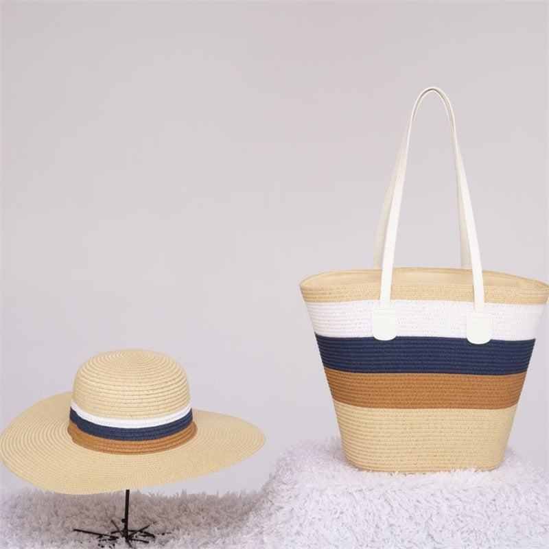 Beach Sun Hat & Shoulder Bag