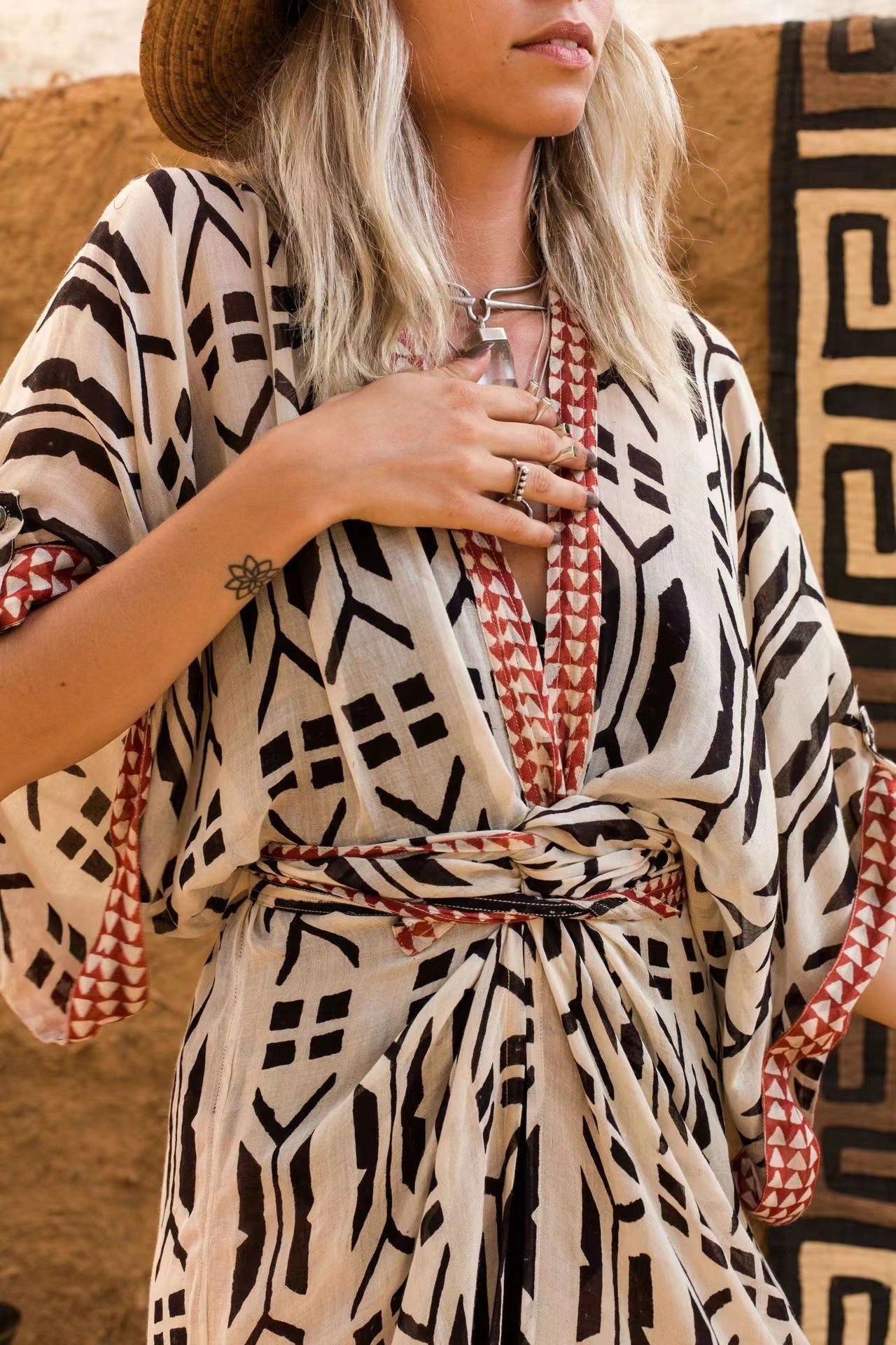Blouse Printing Beach Cover-up