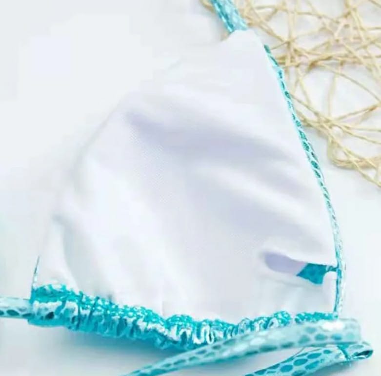 3 Piece metallic Bikini Set With Cover Up Skirt