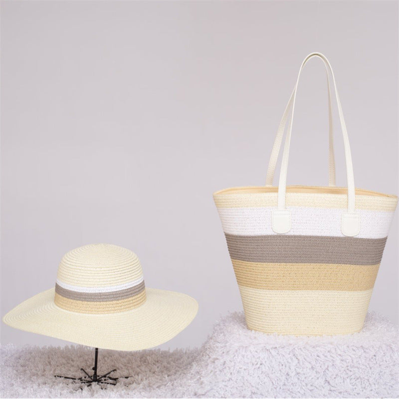 Beach Sun Hat & Shoulder Bag