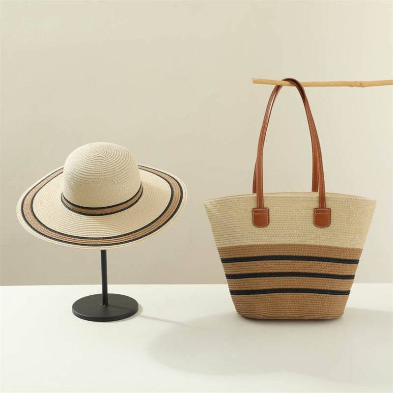 Beach Sun Hat & Shoulder Bag