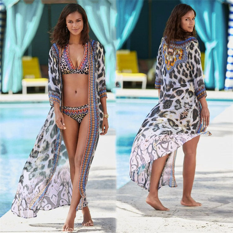 Beautiful Leopard Bikini Cover Up